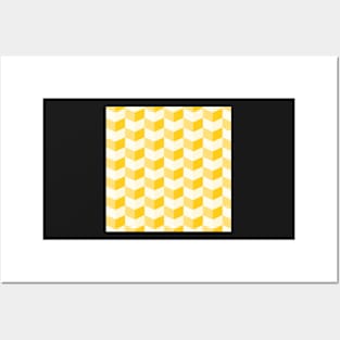 Illusion Yellow Pattern Posters and Art